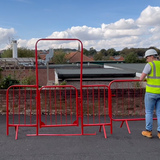Walkthrough Crowd Control Barrier with Fixed Legs and Spring Loaded Gate