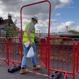 Walkthrough Crowd Control Barrier with Fixed Legs and Spring Loaded Gate
