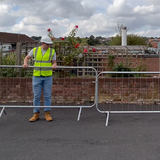 Crowd Control Barrier with Fixed Legs