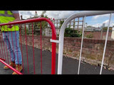 Crowd Control Barrier with Fixed Legs - Red
