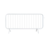 Crowd Control Barrier with Fixed Legs - White