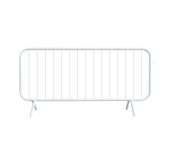 Crowd Control Barrier with Fixed Legs - White